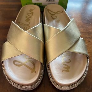 Sam Edelman Sadia Crisscross leather slides sandals